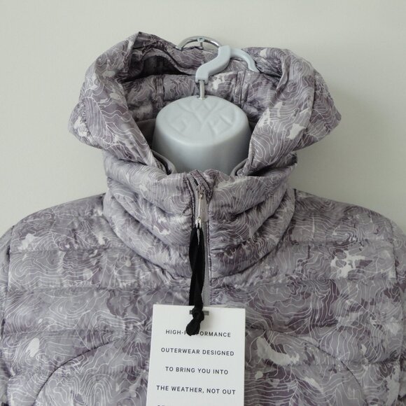 NWT LULULEMON ELPM Purple Grey Multi 700 Fill Pack It Down Again Hooded Jacket 4 - Picture 3 of 10